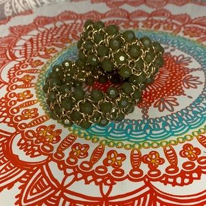 Green and Gold Bracelets